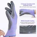 ANDANDA 1/12 Pairs Work Gloves, Strong Grip, Seamless Knit Nylon Nitrile Work Gloves Men Suitable for General Work, Purple