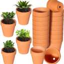 TKSCUSR 22Pcs 3 Inch Terracotta Pots, Clay Flower Pots Cactus DIY Flower Pots with Drainage Hole,Great for Plants Garden Windowsill Indoor & Outdoor Wedding Favors Gifts
