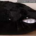 Fall Halloween Ghost Throw Pillow Covers 18x18 Set of 2 - Cute Ghost Horror Decor Pillow Cases - Faux Fur Decorative Pillows for Home Couch - Spooky Hallowen Party Decorations Indoor - Black Bat