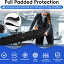 Rolling Ski Bag with Wheels for Air Travel,Padded Double Ski Bag to Hold 2 Pairs of Skis up to 175 or 190 cm.