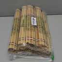 8 Pack Bamboo Placemats, Natural Anti-Slip Dining Table Mats Rustic Heat-Resistant Place Mats Rectangular Sushi Rolling Mat for Kitchen, Table Protection, Dining Room