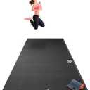 Gorilla Mats Large Exercise Mat 6'x4', 7'x4', 7'x5', 8'x4', 10'x4' (1/4" Thick) Ultra Durable Workout Mat for Home Gym Flooring Non-Slip, Flat Fitness, Yoga & Weight Lifting Floor Mat