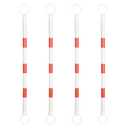BATTIFE 4 Pack Retractable Traffic Cone Bar from 4 ft to 6.9 ft, Expandable Cone Bar for Traffic Road Parking use, White and Red, Cone Not Include