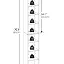 Furinno PASIR Book Shelf, 8-Tier Bookshelf, Bookcase with Open Shelf, 9.3 x 11.8 x 70.9, for Living Room, Bedroom, Home Office, Blackwood, 8-Tier, 12-Inch Width