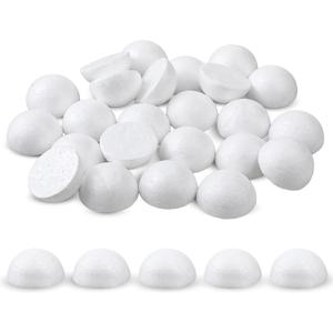 Foam Balls for Crafts, 24 PCS White Foam Balls Half Round Styrofoam for Artificial Flowers Polystyrene Hemispherical for Christmas Decoration and DIY Home Craft Project (Diameter 2 Inch)