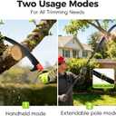 12FT Pole Saw for Tree Trimming, Lightweight Manual Pruning Saw with Steel Blade and Adjustable Stainless Steel Extension Poles, High Reach Branch Cutter for Yard Garden and Forestry