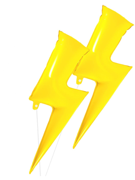 2 Pack Of Inflatable Balloons (Lightning Shaped),  3,9×1,9 Feet