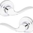 Kwikset Tustin Interior Passage Door Handle, Lever For Closet and Hallway Doors, Reversible Non-Locking Handle Lever, Polished Chrome (Passage (Pack of 1))