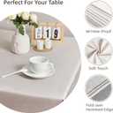 Rectangle Tablecloth Linen Texture Waterproof and Stain-Resistant Table Cloth, Kitchen Dining Table Decoration, 52 x 70 inch Fabric Beige