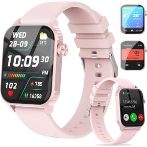 Smart Watch for Men, 120 Sports Modes Smartwatch with 1.83" HD, Alexa Built-in, Heart Rate/Sleep Monitor, IP67 Waterproof, Bluetooth Call & Music Control Fitness Watch for iPhone/Android (Pale Pink)