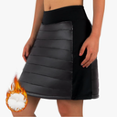 ANIVIVO Women Puffer Insulated Skirts,Down Quilted Skorts Winter Outdoor Skirt with Zipper Pockets, Size  2 XL