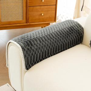 Plush Warm Sofa Covers Washable, Funny Fuzzy Couch Cover for Dogs Washable, Non-Slip Couch Covers for Recliner, Soft Sofa Slipcover for Pet & Kid(1PC, Dark Grey, 36"x36", Single Seater)