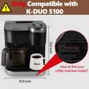 12 Cup Coffee Pot Replacement Only Compatible with Keurig K-DUO 5100 Coffee Machine, Carafe Replacement for K-DUO 5100, Durable & Reliable to Restore Brewer Performance