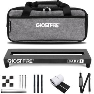 Ghost Fire Guitar Pedal Board Aluminum Alloy 1.08lb Effect Pedalboard 13.7''x5.5''x1.9" with Carry Bag,V series (V-BABY 1)