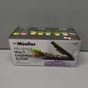 Mueller Pro-Series 10-in-1, 8 Blade Vegetable Chopper, Onion Mincer, Cutter, Dicer, Egg Slicer with Container, French Fry Cutter Potato Slicer, Home Essentials, Salad Chopper,Gray/Green