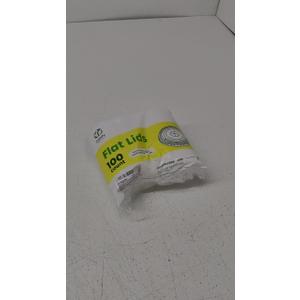 GUSTO [100 Count] Clear PET Plastic Flat Lids With Straw Slot for 12, 16, 20 & 24 oz. Milkshake Cups (Formerly Comfy Package)
