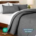 Bare Home Comforter Set - Oversized King - Ultra-Soft - Goose Down Alternative - Premium 1800 Series - All Season Warmth Comforter (Oversized King, Heathered Grey)