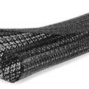 10ft - 1/2 inch Cord Protector Cable Sleeve Split Wire Loom Tubing for Power Cord Audio USB Cable, Cord Sleeve Cable Management for TV Computer, Cord Protectors from Pets Chewing, Black