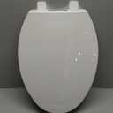 Eillbar Elongated Toilet Seat, Soft-Slow Close, Oval(Oblong) Toilet Seat For Elongated Toilets, Quiet-Close Lid And Seat, Easy To Install And Clean, Never Loosen, White(18.5")