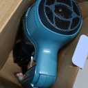 Conair Cord-Keeper Dryer with Folding Handle and Retractable Cord, 1875W Travel Hair Dryer, Ionic Technology, Teal (Blue)