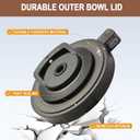 Outer Bowl Lid NC500 for Creami Deluxe 11-1 ice cream makerSuitable for NC500,501 Series.Replacement Lid for Creami Accessories