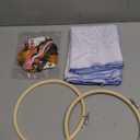 Tioncy 8 Sets Mexican Embroidery Napkins Kit 17.7 x 16.5 Inch Servilletas Para Bordar a Mano Including Mexican Napkin Bamboo Hoop Color Threads and Needles for Beginner Adult DIY Hand Craft Lover Gift