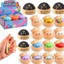 Dumpling Squishy Mystery Box 12 PCS 2026 Upgraded Glitter Surprise Dumplings Squishes with Steamer Containers, Colorful Squeeze for Teens & Adults, Gift Box Set - Colorful