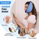 Comfpack Face Ice Pack Wrap for TMJ Relief with 4 Reusable Hot Cold Gel Packs, Wisdom Teeth Ice Pack Head Wrap for Tonsillectomy, Tooth Extraction & Teeth Removed, Oral Surgery, Cosmetic Injection