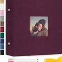 Zesthouse Photo Album Self Adhesive with Picture Display Window, 3-Ring Scrapbook Albums 60 Pages Holds 8x10 5x7 4x6 Photos, DIY Photo Book Ideal Gift for Family Wedding Baby