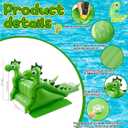 Seenelling 98 Inch Giant Inflatable Pool Slide for Kids & Adults, Swimming Pool Play Center Inflatable Water Slide for Inground Above Ground Pools, Summer Backyard Parties for Kids(Dinosaur,98 Inch)