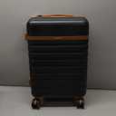 UKEIN Luggage Sets 3 Piece, Carry On Luggage 20In With Spinner Wheels,PC Hardside Suitcase Set with TSA Lock,Durable Carry On Suitcase With Travel Backpack for Men (Black, 3 piece set (20inch))