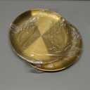 Stainless Steel Gold Plates 2 Set Round Dinner Dishes 10 Inch Metal Plates Great for Picnic,Outdoor Camping Plate,Shatterproof Dishwasher Safe