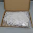 Koonfan Short White Old Man Wig with Mustache Glasses White Grandpa Balding Cap Cosplay Wigs