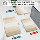 Arotive Microfiber Bathroom Rugs, Shaggy Soft and Absorbent Bath Rug, Non-Slip, Thick Plush Machine Washable Dry Bath Mats for Bathroom, Tub and Shower, 24x16, Light Beige, Rectangular