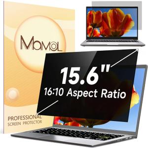 Laptop Privacy Screen 15.6 Inch Compatible with HP/ Dell/ Acer/ Samsung/Asus/ Lenovo/Toshiba, Removable 16:10 Aspect Privacy Filter Screen Protector for 15.6 Inch Laptop, Anti Glare Blue Light Laptop