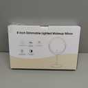 Lighted Makeup Mirror, 3000 mAh Rechargeable Double Sided Magnifying Vanity Mirror with 3 Colors, 1x/10x, 360 Rotation , Brightness Adjustable Magnification Cosmetic Light up Mirror, Women Gift (Chrome)