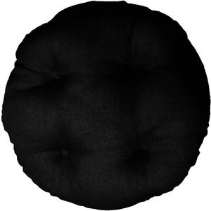 Levoberg Round Bar Stool Cushion with Elastic Canvas Thick Padded Barstool Chair Cover 13.7" Black