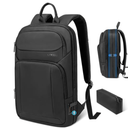 Backpack for Men Slim & Expandable Travel Laptop Backpack with USB Charging Port Water Resistant Anti-Theft Business Backpack Fits 15.6In Laptop for Commute Work College with Small Bag(Business Black)