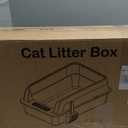 LIHONG Stainless Steel Litter Box with Lid, XL Metal Cat Litter Tray for Indoor Cats, Enclosure Cat Litter Pan for Large Cats, Non-Sticky Large Kitty Litter Box, Anti-Leakage, 23.5" X 15.6" X 12"