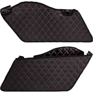 Motorcycle Drop-in Saddlebag Liners Non-Stretched Non-Tapered Fits for Harley Facotry Saddlebag Bottoms Touring Road King Road Glide Street Glide Electra Glide 2014-2023 (Red Thread)