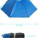 Umbrella Hat, 37-inch Fishing Umbrella Hat Hands-Free Foldable UV Protection Umbrella Cap Adjustable Headwear for Fishing Golf Camping Beach Gardening Sunshade Outdoor