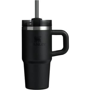 Stanley Quencher H2.0 Tumbler with Handle and Straw 14 oz | Flowstate 3-Position Lid | Cup Holder Compatible for Travel | Insulated Stainless Steel Cup | BPA-Free | Black 2.0
