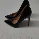 Elisabet Tang Women Pumps, Pointed Toe High Heel 4.7 inch/12cm Party Stiletto Heels Shoes Matte (8, Black Patent Leather)