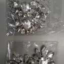 4 pcs Flower Crystal Rhinestone Appliques Iron/Sew on Rhinestone Appliques Flower Glass Rhinestone Patches Rhombus Diamond Appliques for Bridal Dress Headpiece Belt Costume Accessories