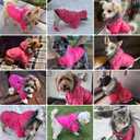 PETLESO Dog Coat for Small Dogs, Winter Dog Jacket Cold Weather Windproof Warm Puffer Jacket with Leash Hole, Button Fixable Hat, Pink XL