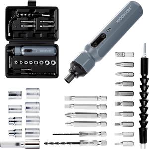 Electric Screwdriver 3.6VMini Cordless Power Screwdriver Set, Precision Bits with 250 RPM Powerful Motor,LED Lights,Portable Toolbox for Electronics Appliances Repairs