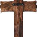 2 x NIRMAN Handmade Wooden Wall Cross Church Home Room Décor