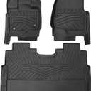 Powerty Floor Mats for 2015-2025 Ford F-150 SuperCrew/F150 Lightning Accessories All Weather Floor Liner 3D TPE 1st & 2nd Row Floor Mat Heavy-Duty Floor Liners