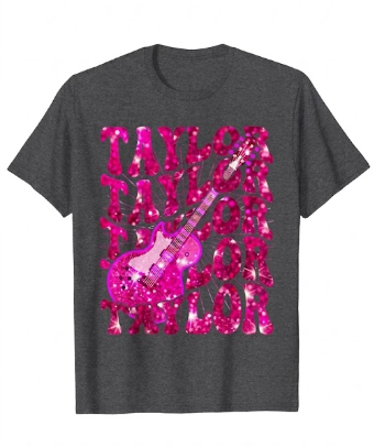 Girl Retro Taylor First Name Personalized Groovy 80's T-Shirt Youth Small