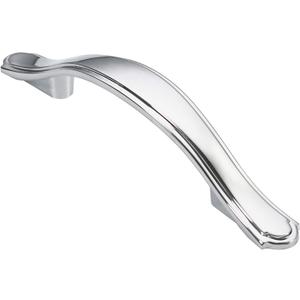 Alzassbg 10 Pack Polished Chrome Cabinet Pulls, 3 Inch(76mm) Hole Centers Cabinet Handles Arch Kitchen Hardware for Cabinets and Drawer AL3028CP
